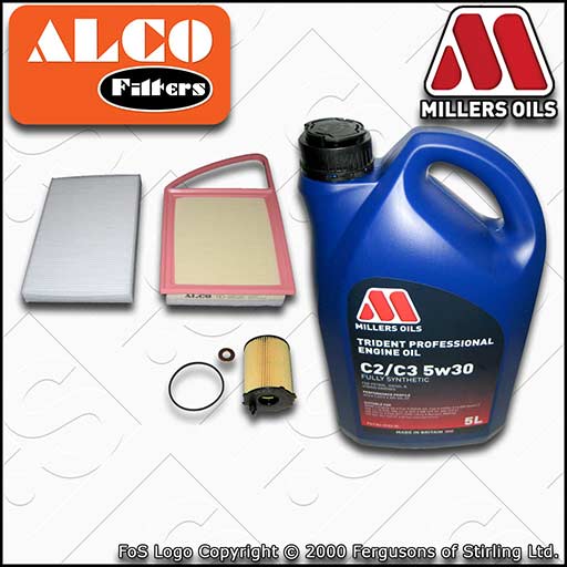 SERVICE KIT for CITROEN DS4 1.6 HDI OIL AIR CABIN FILTERS +5w30 OIL (2011-2015)