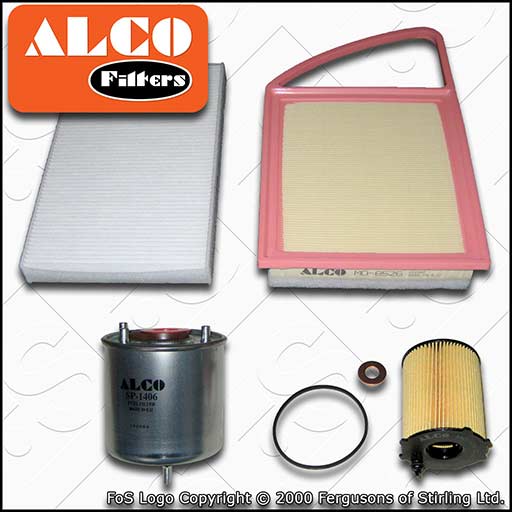 SERVICE KIT for CITROEN DS4 1.6 HDI ALCO OIL AIR FUEL CABIN FILTERS (2011-2015)