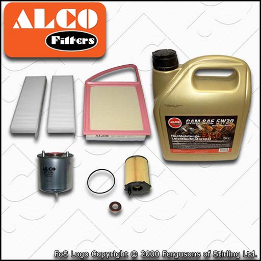 SERVICE KIT for CITROEN C4 PICASSO 1.6 HDI DV6C OIL AIR FUEL CABIN FILTERS +OIL