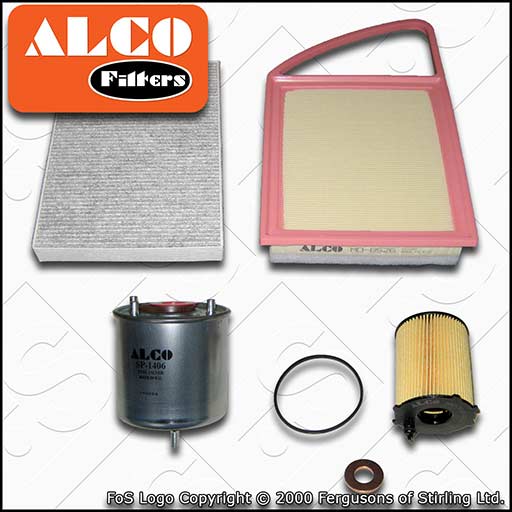 SERVICE KIT for CITROEN C5 1.6 HDI ALCO OIL AIR FUEL CABIN FILTERS (2010-2015)