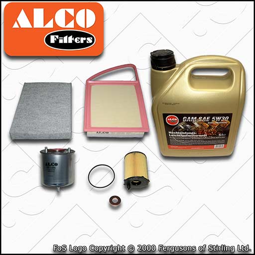 SERVICE KIT for PEUGEOT 508 1.6 HDI DV6C OIL AIR FUEL CABIN FILTERS +OIL (10-15)