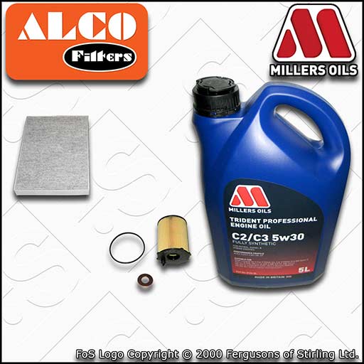 SERVICE KIT for CITROEN C5 1.6 HDI OIL CABIN FILTERS +OIL (2010-2015)