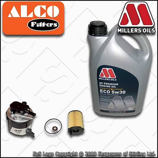 SERVICE KIT for FORD C-MAX 1.6 TDCI OIL FUEL FILTERS +XF ECO OIL (2007-2010)