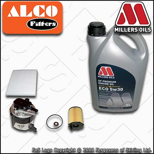 SERVICE KIT for FORD FIESTA MK7 1.6 TDCI HHJ* OIL FUEL CABIN FILTER +OIL (08-12)