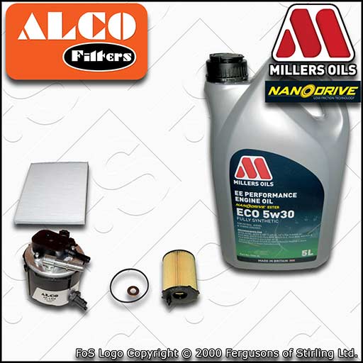 SERVICE KIT for FORD FIESTA MK7 1.6 TDCI HHJ* OIL FUEL CABIN FILTER +OIL (08-12)