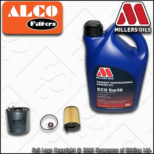SERVICE KIT for FORD S-MAX 1.6 TDCI ALCO OIL FUEL FILTERS +OIL (2011-2014)