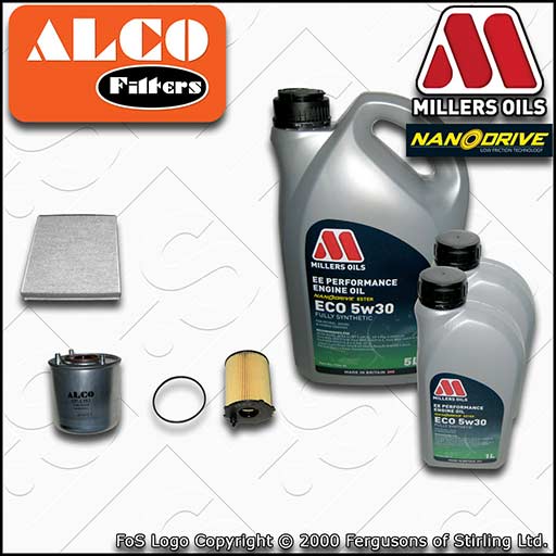 SERVICE KIT for FORD TRANSIT CONNECT 1.6 TDCI OIL FUEL CABIN FILTER +OIL (13-17)