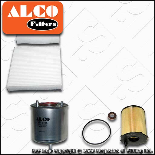 SERVICE KIT for PEUGEOT 2008 1.4 HDI ALCO OIL FUEL CABIN FILTERS (2013-2019)