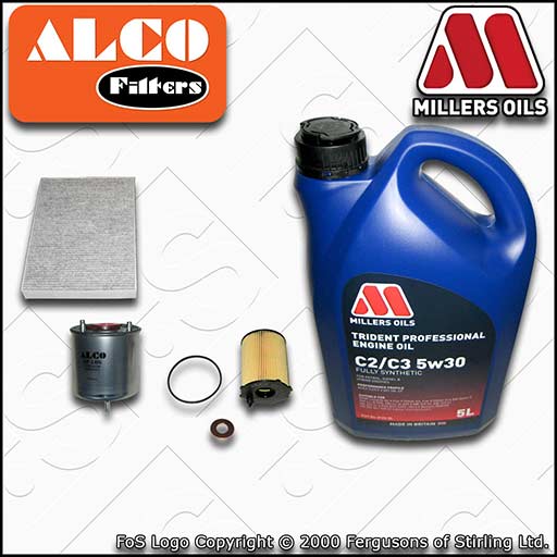 SERVICE KIT for CITROEN C5 1.6 HDI OIL FUEL CABIN FILTERS +OIL (2010-2015)