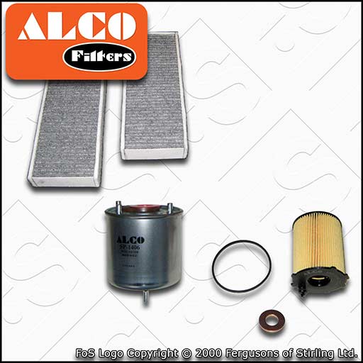 SERVICE KIT for PEUGEOT 308 1.6 HDI ALCO OIL FUEL CABIN FILTERS (2013-2018)