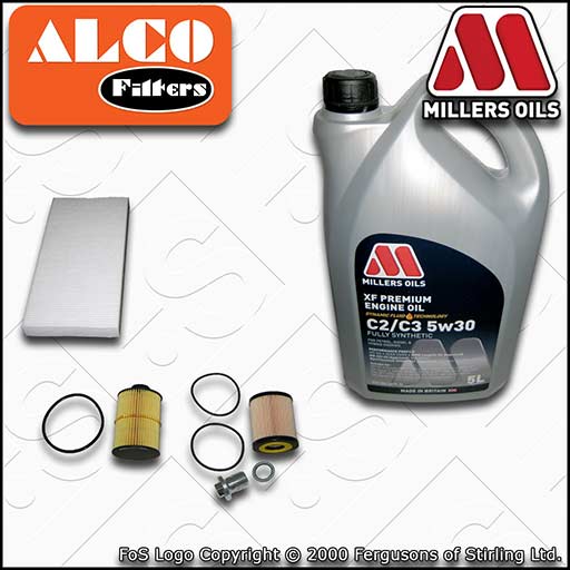 VAUXHALL/OPEL VECTRA C MK2 1.9 CDTI OIL FUEL CABIN FILTER SERVICE KIT +OIL 04-08