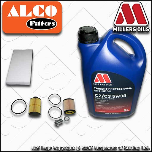 VAUXHALL/OPEL VECTRA C MK2 1.9 CDTI OIL FUEL CABIN FILTER SERVICE KIT +OIL 04-08