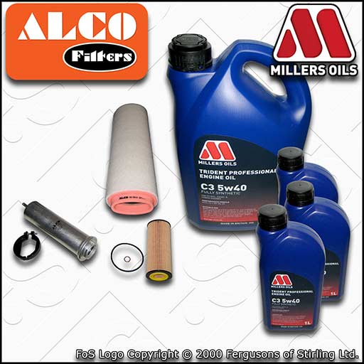 SERVICE KIT for BMW 3 SERIES E9X M57D30 2993CC OIL AIR FUEL FILTERS +OIL (04-09)