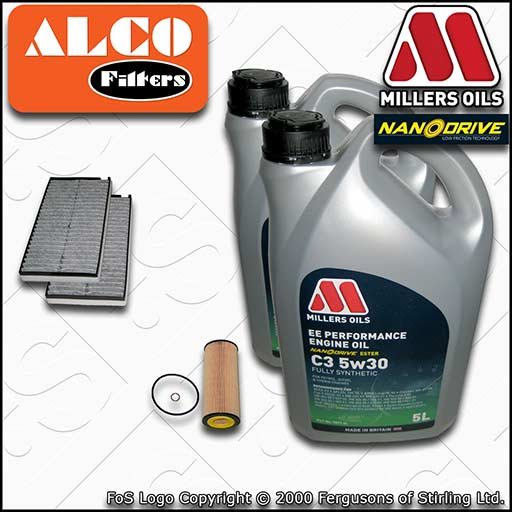 SERVICE KIT for BMW 5 SERIES E6X 525D 530D M57 OIL CABIN FILTER +OIL (2003-2010)