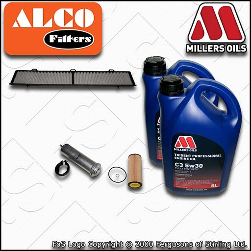 SERVICE KIT for BMW 3 SERIES E9X M57D30 2993CC OIL FUEL CABIN FILTER +5w30 OIL