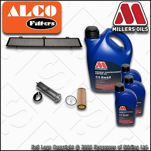 SERVICE KIT for BMW 3 SERIES E9X M57D30 2993CC OIL FUEL CABIN FILTER +5w40 OIL