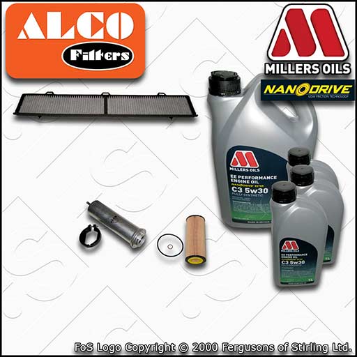 SERVICE KIT for BMW 3 SERIES E9X M57D30 2993CC OIL FUEL CABIN FILTER +5w30 OIL