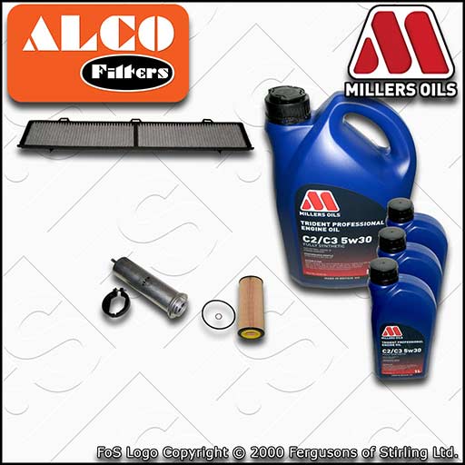 SERVICE KIT for BMW 3 SERIES E9X M57D30 2993CC OIL FUEL CABIN FILTER +5w30 OIL