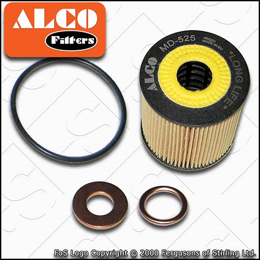SERVICE KIT for PEUGEOT 308 2.0 HDI ALCO OIL FILTER SUMP PLUG SEAL (2007-2014)