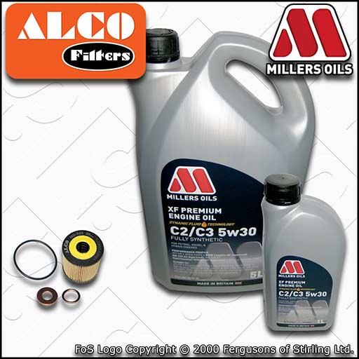 SERVICE KIT for PEUGEOT EXPERT 2L HDI OIL FILTER with XF C2/C3 OIL (2007-2016)