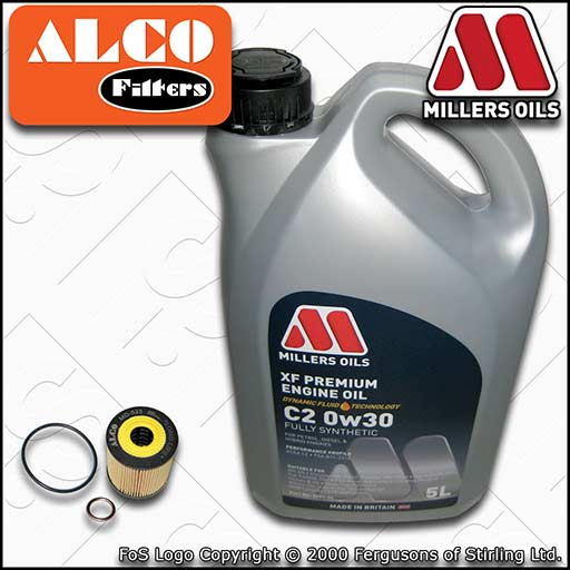 SERVICE KIT for PEUGEOT RCZ 1.6 OIL FILTER with C2 0w30 OIL (2010-2015)
