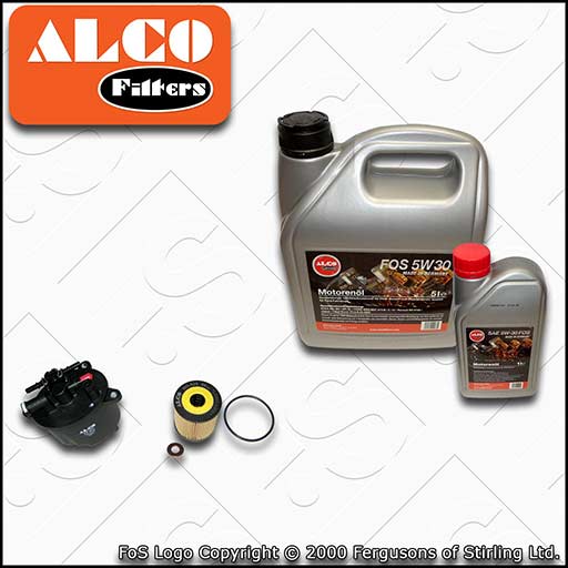 SERVICE KIT for FORD S-MAX 2.2 TDCI ALCO OIL FUEL FILTERS +OIL (2008-2014)