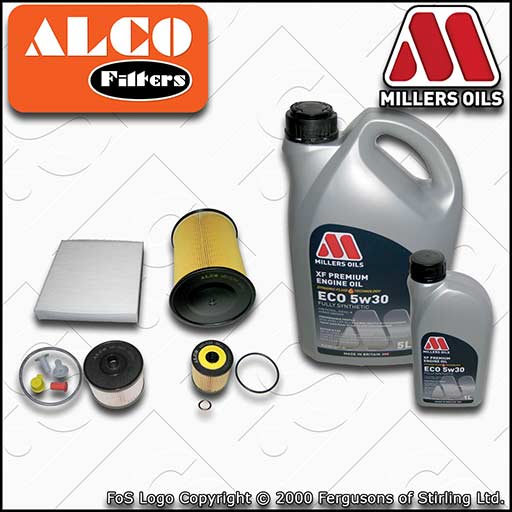 SERVICE KIT for VOLVO C30 S40 V50 2.0 D OIL AIR FUEL CABIN FILTER +OIL 2007-2012