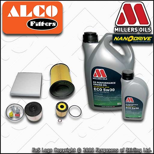 SERVICE KIT for VOLVO C30 S40 V50 2.0 D OIL AIR FUEL CABIN FILTER +OIL 2007-2012