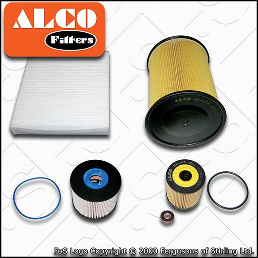 SERVICE KIT for FORD KUGA 2.0 TDCI ALCO OIL AIR FUEL CABIN FILTERS (2010-2012)