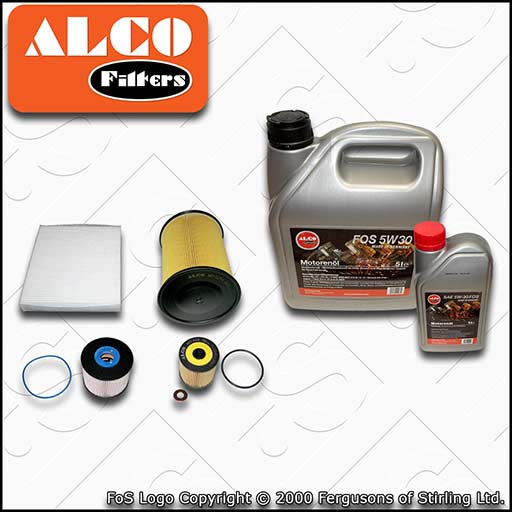 SERVICE KIT for FORD KUGA 2.0 TDCI OIL AIR FUEL CABIN FILTERS +OIL (2010-2012)