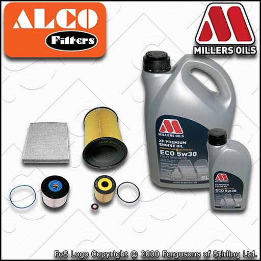 SERVICE KIT for FORD KUGA 2.0 TDCI OIL AIR FUEL CABIN FILTERS +OIL (2013-2014)