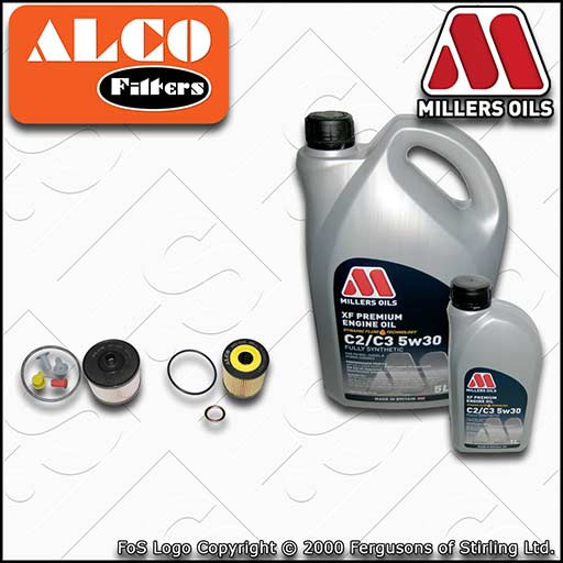 SERVICE KIT for PEUGEOT EXPERT 2L HDI OIL FUEL FILTER with C2/C3 OIL (2007-2016)