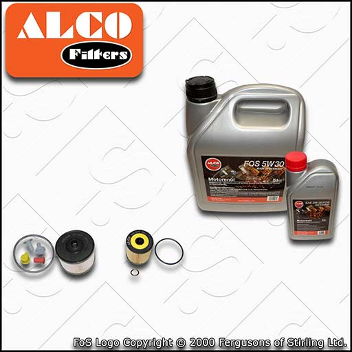 SERVICE KIT for FORD KUGA 2.0 TDCI ALCO OIL FUEL FILTERS with OIL (2008-2010)