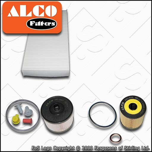 SERVICE KIT for PEUGEOT EXPERT 2L HDI ALCO OIL FUEL CABIN FILTERS (2007-2016)