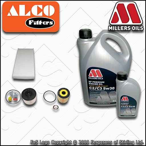 SERVICE KIT for PEUGEOT EXPERT 2L HDI OIL FUEL CABIN FILTER with OIL (2007-2016)