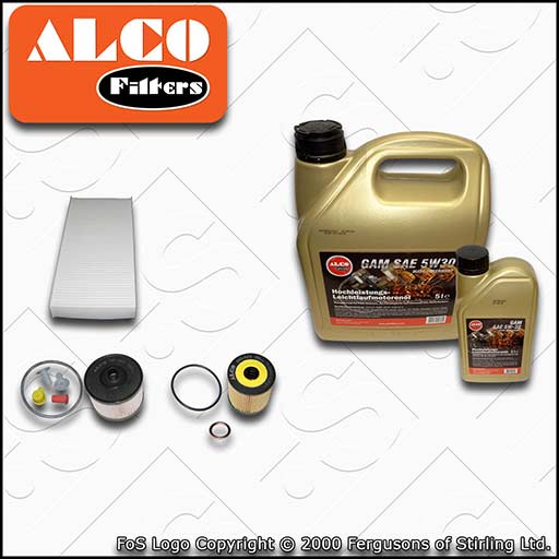 SERVICE KIT for PEUGEOT EXPERT 2L HDI OIL FUEL CABIN FILTER with OIL (2007-2016)