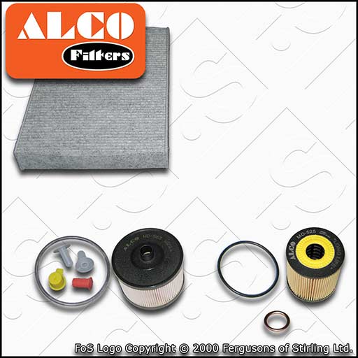 SERVICE KIT for PEUGEOT 508 2.0 HDI DW10B ALCO OIL FUEL CABIN FILTER (2010-2018)