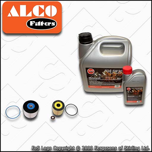 SERVICE KIT for FORD FOCUS MK3 2.0 TDCI ALCO OIL FUEL FILTERS +OIL (2010-2014)