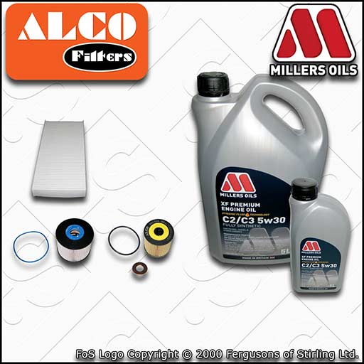 SERVICE KIT for PEUGEOT EXPERT 2L HDI OIL FUEL CABIN FILTER with OIL (2009-2016)