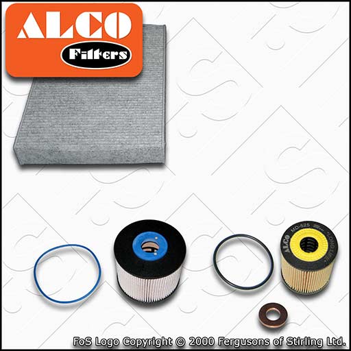SERVICE KIT for PEUGEOT 508 2.0 HDI DW10C ALCO OIL FUEL CABIN FILTER (2010-2018)