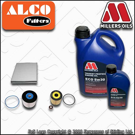 SERVICE KIT for FORD KUGA 2.0 TDCI OIL FUEL CABIN FILTERS +ECO OIL (2013-2014)