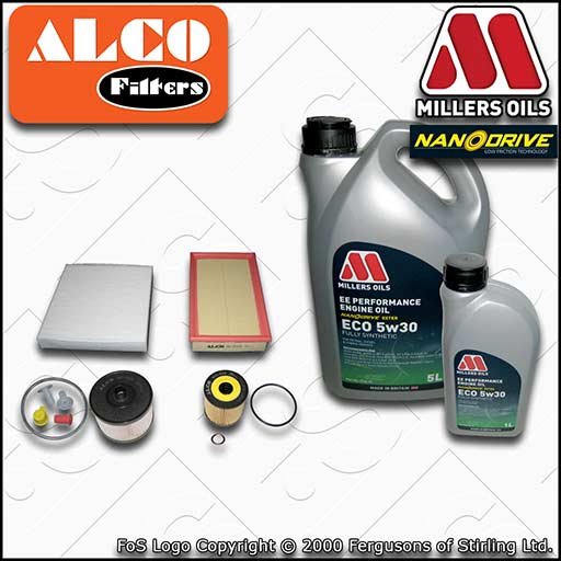 SERVICE KIT for VOLVO C30 S40 V50 2.0 D OIL AIR FUEL CABIN FILTER +OIL 2004-2007