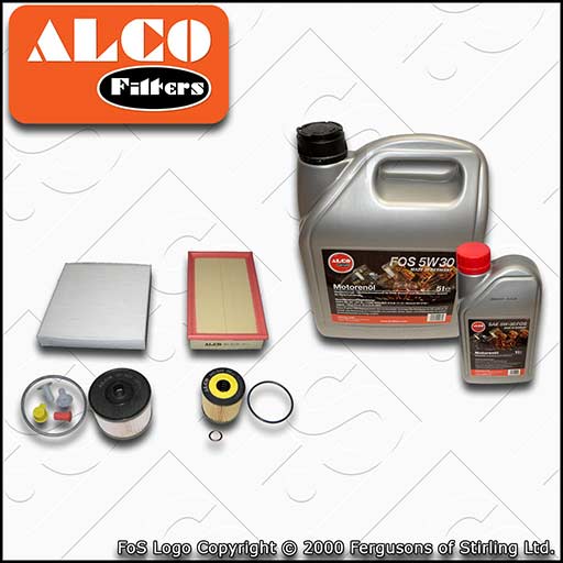 SERVICE KIT for VOLVO C30 S40 V50 2.0 D OIL AIR FUEL CABIN FILTER +OIL 2004-2007