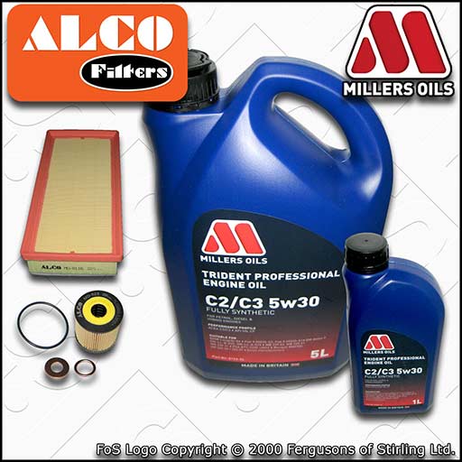 SERVICE KIT for PEUGEOT 407 2.0 HDI OIL AIR FILTERS +C2/C3 OIL (2004-2010)