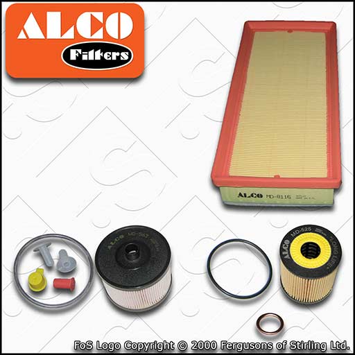 SERVICE KIT for CITROEN C5 2.0 HDI ALCO OIL AIR FUEL FILTERS (2004-2008)