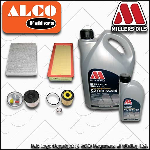 SERVICE KIT for CITROEN C5 2.0 HDI DW10BTED4 OIL AIR FUEL CABIN FILTERS +OIL