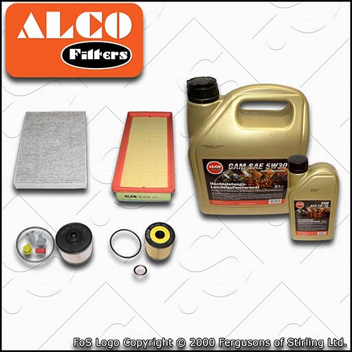 SERVICE KIT for CITROEN C5 2.0 HDI DW10BTED4 OIL AIR FUEL CABIN FILTERS +OIL