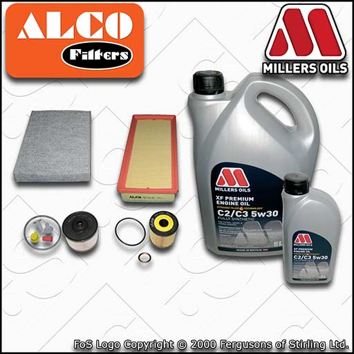 SERVICE KIT for PEUGEOT 508 2.0 HDI DW10B OIL AIR FUEL CABIN FILTER +OIL (10-18)