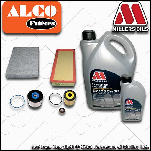 SERVICE KIT for PEUGEOT 508 2.0 HDI DW10C OIL AIR FUEL CABIN FILTER +OIL (10-18)