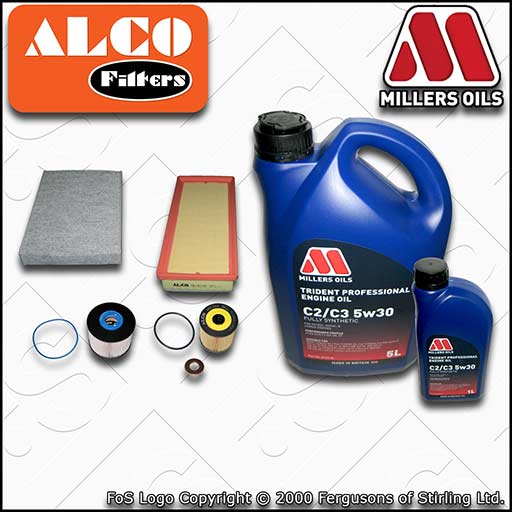 SERVICE KIT for PEUGEOT 508 2.0 HDI DW10C OIL AIR FUEL CABIN FILTER +OIL (10-18)
